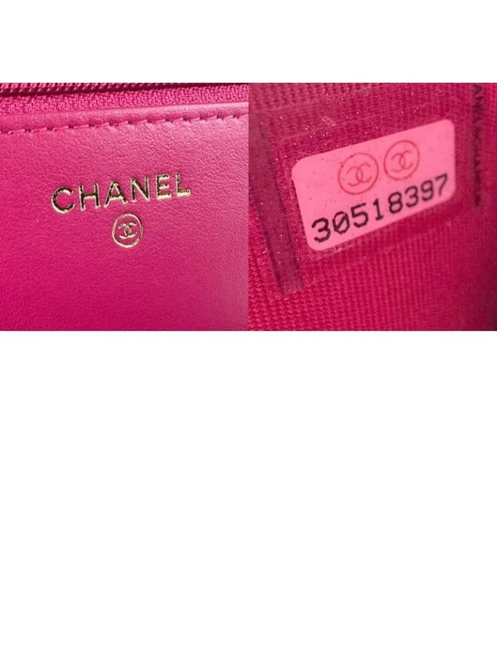 Chanel Chain Wallet Velvet Pink - Picture 10 of 10